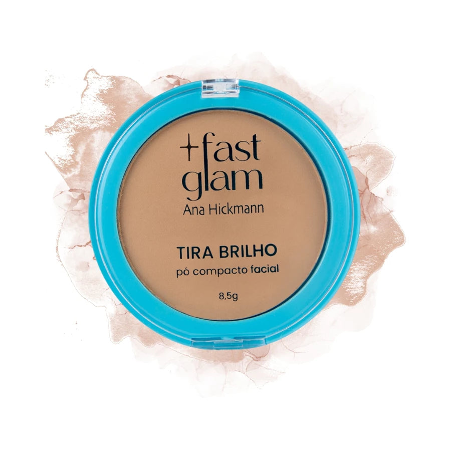 Kit Pó Compacto Tira Brilho + Base 2 em 1 Mistura Boa Maquiagem Ana Hickmann.