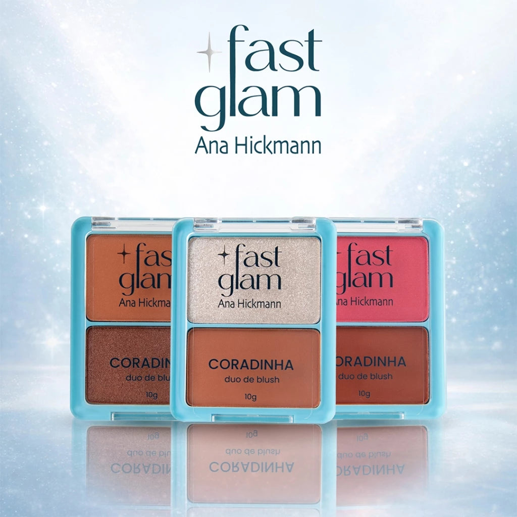 Blush Duo Fast Glam Coradinha Blush Contorno Iluminador Ana Hickmann