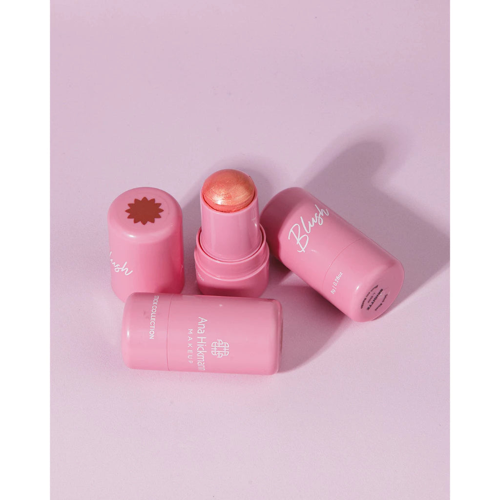 Blush em Bastão Stick Brigitte ou Carmen Vegano Ana Hickmann