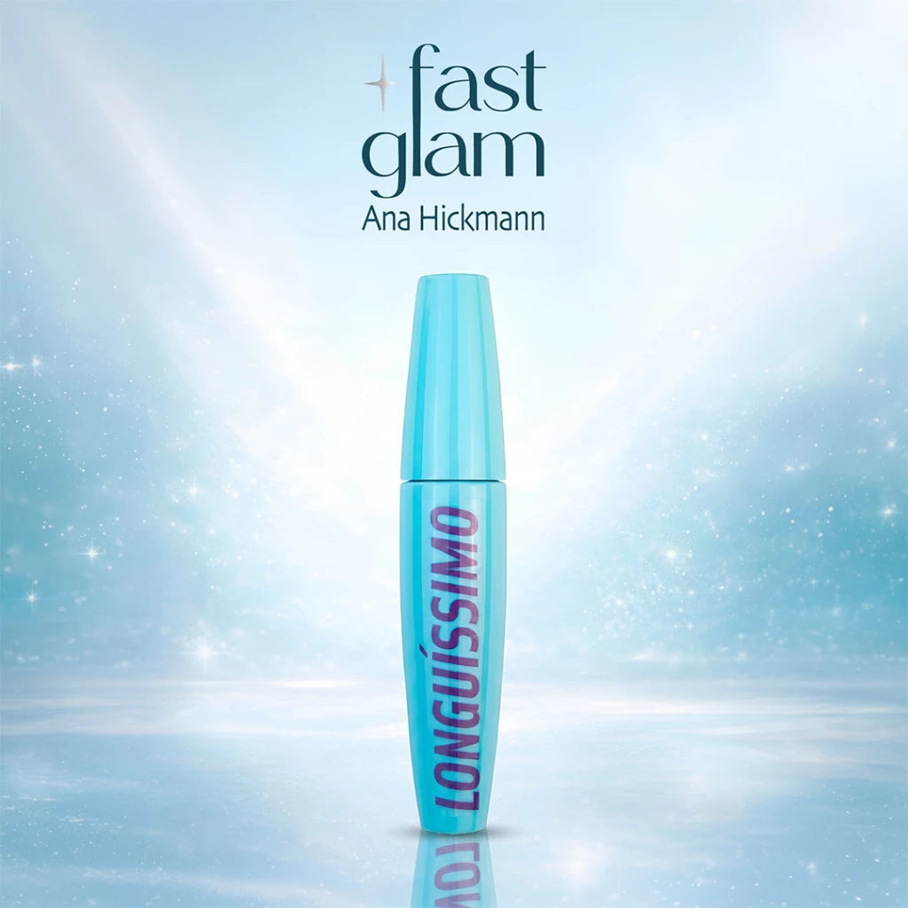 Máscara de Cilios Longuíssimo Fast Glam Efeito Leque Ana Hickmann