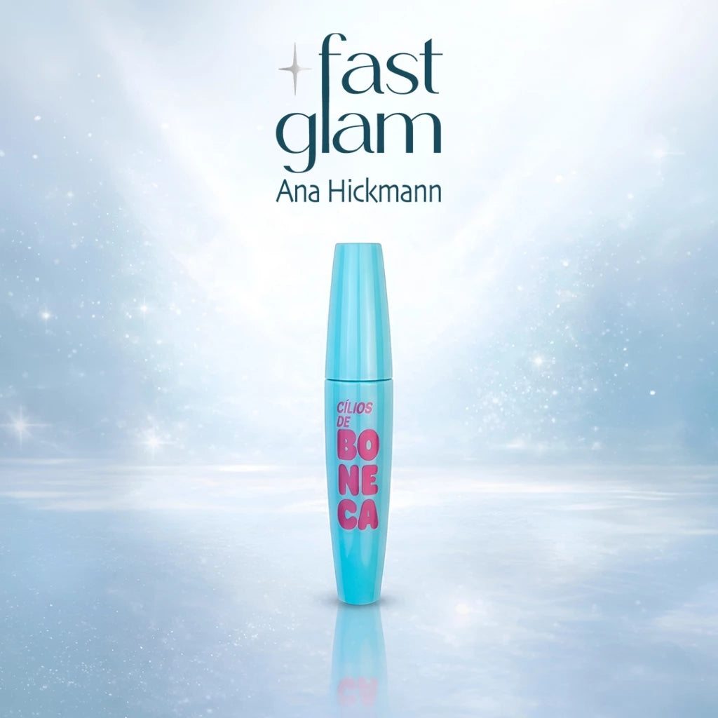 Máscara de Cílios Cílios de Boneca Efeito Volume e Definição Fast Glam Ana Hickmann