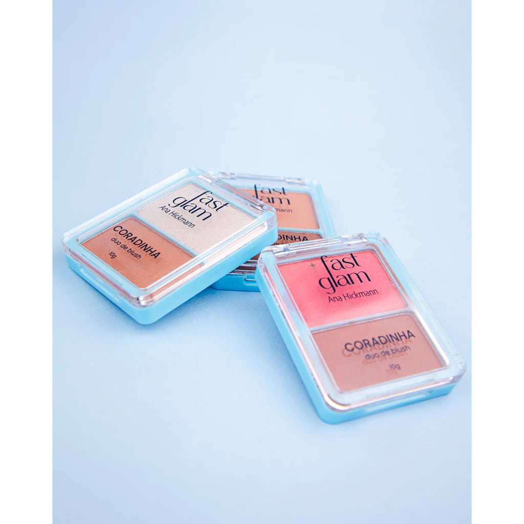 Blush Duo Fast Glam Coradinha Blush Contorno Iluminador Ana Hickmann