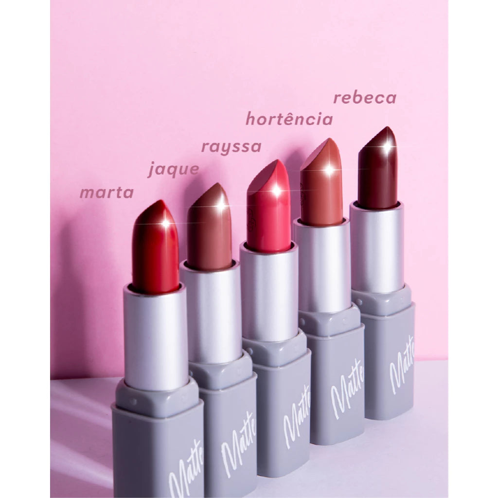 Batom Matte Lipstick Longa Duração 5 Cores Ana Hickmann