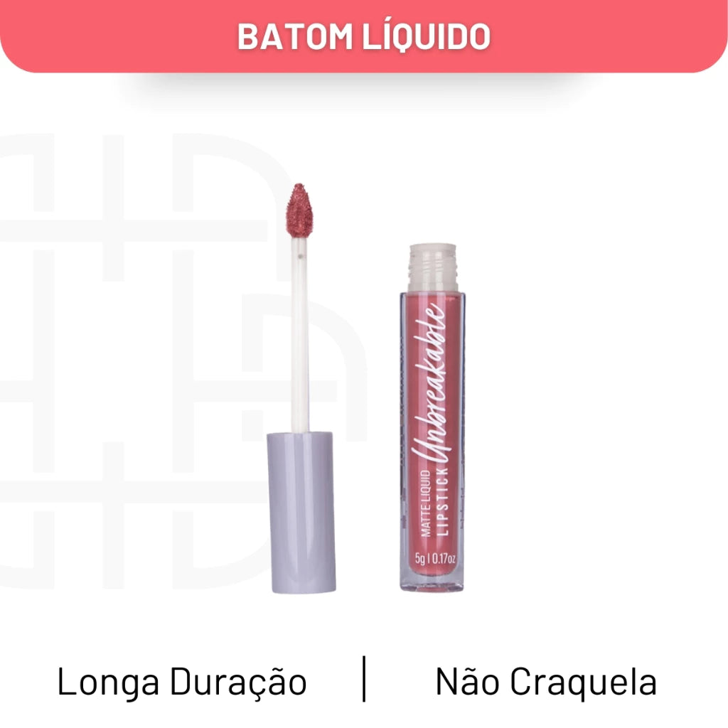 Batom Liquido Matte Bruna Unbreakable Lipstick Ana Hickmann