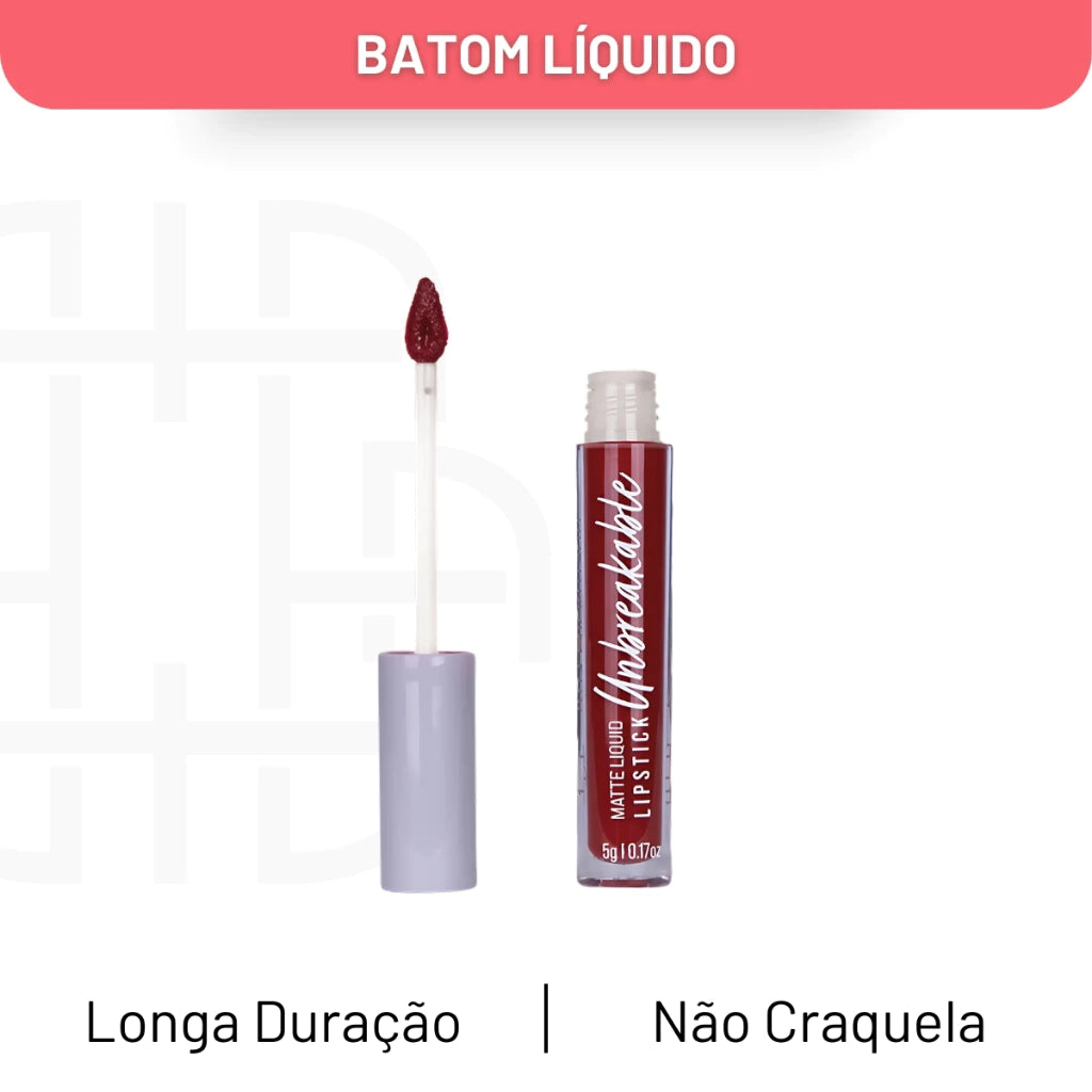 Batom Liquido Matte Unbreakable Sirlei Lipstick Ana Hickmann