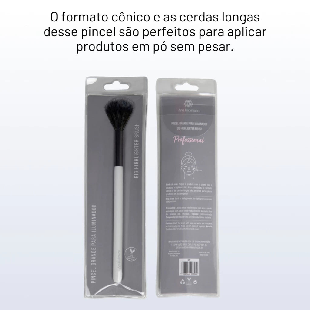 Pincel Grande Para Iluminador Highlighter Brush Ana Hickmann