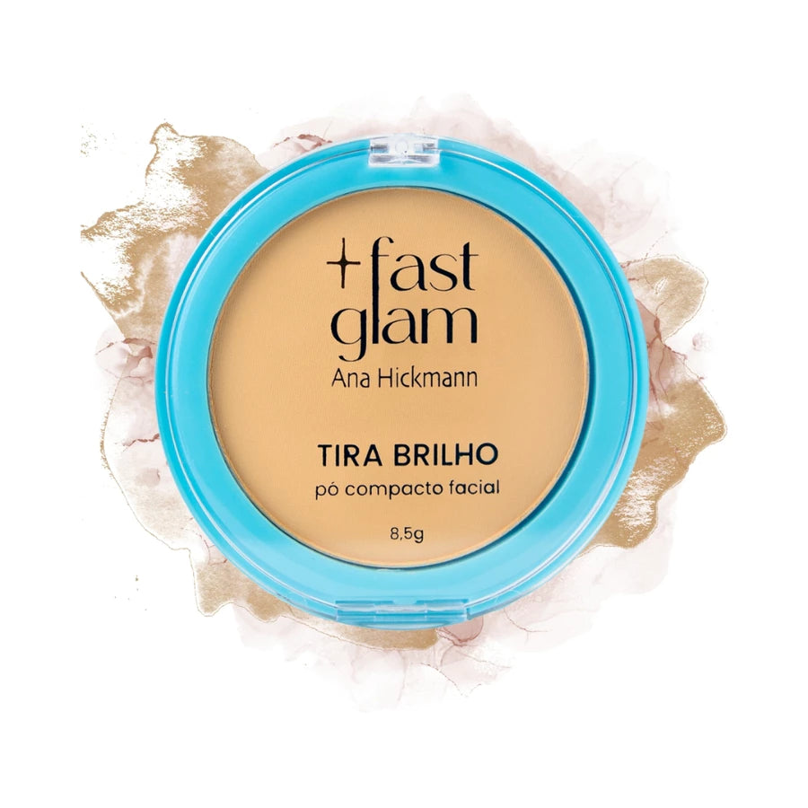 Kit Pó Compacto Tira Brilho + Base 2 em 1 Mistura Boa Maquiagem Ana Hickmann.