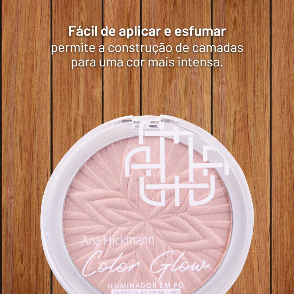 Iluminador Pó Brilho Facial Color Glow Highlighter Ana Hickmann