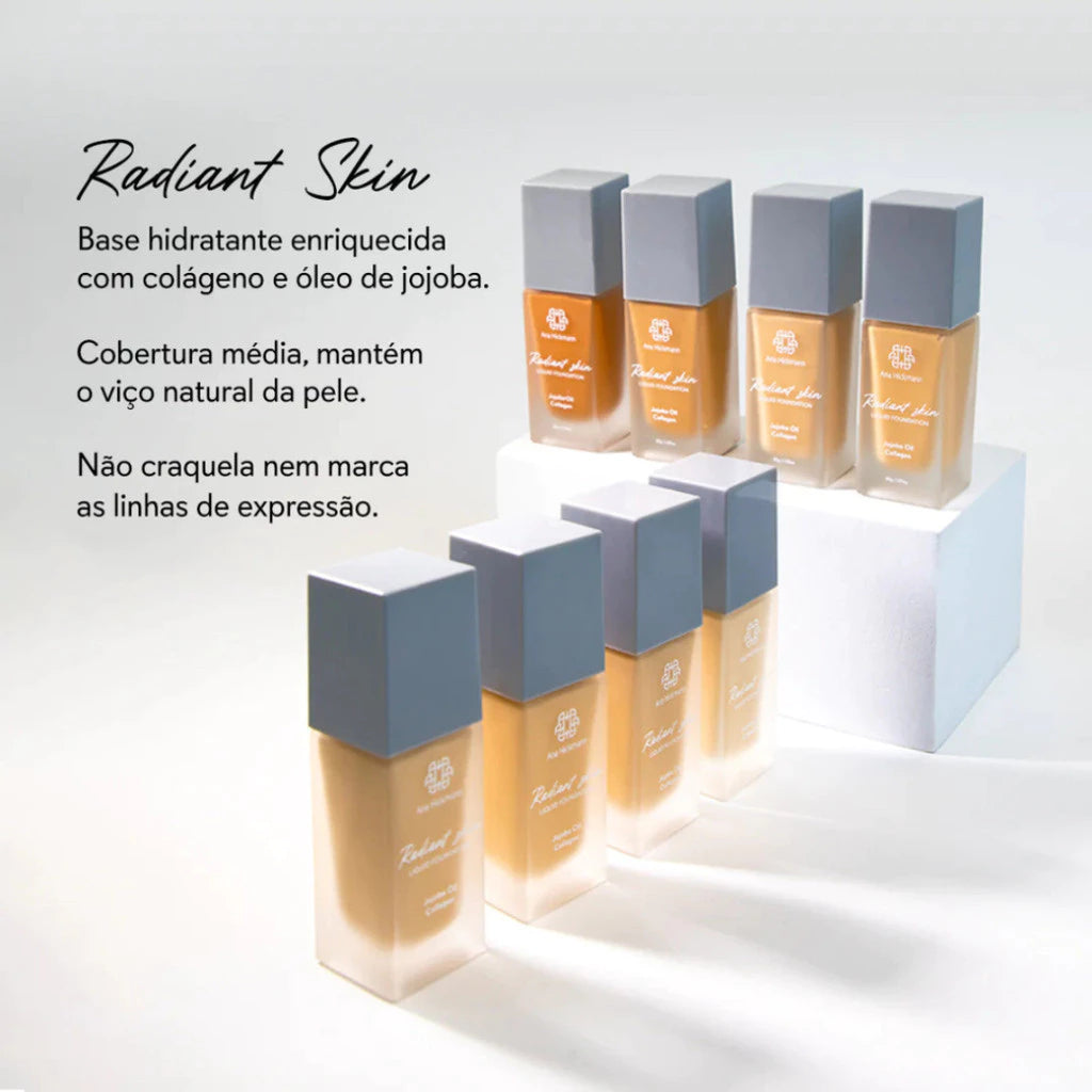 Maquiagem Base Líquida Semi Matte Radiant Skin R9 Ana Hickmann