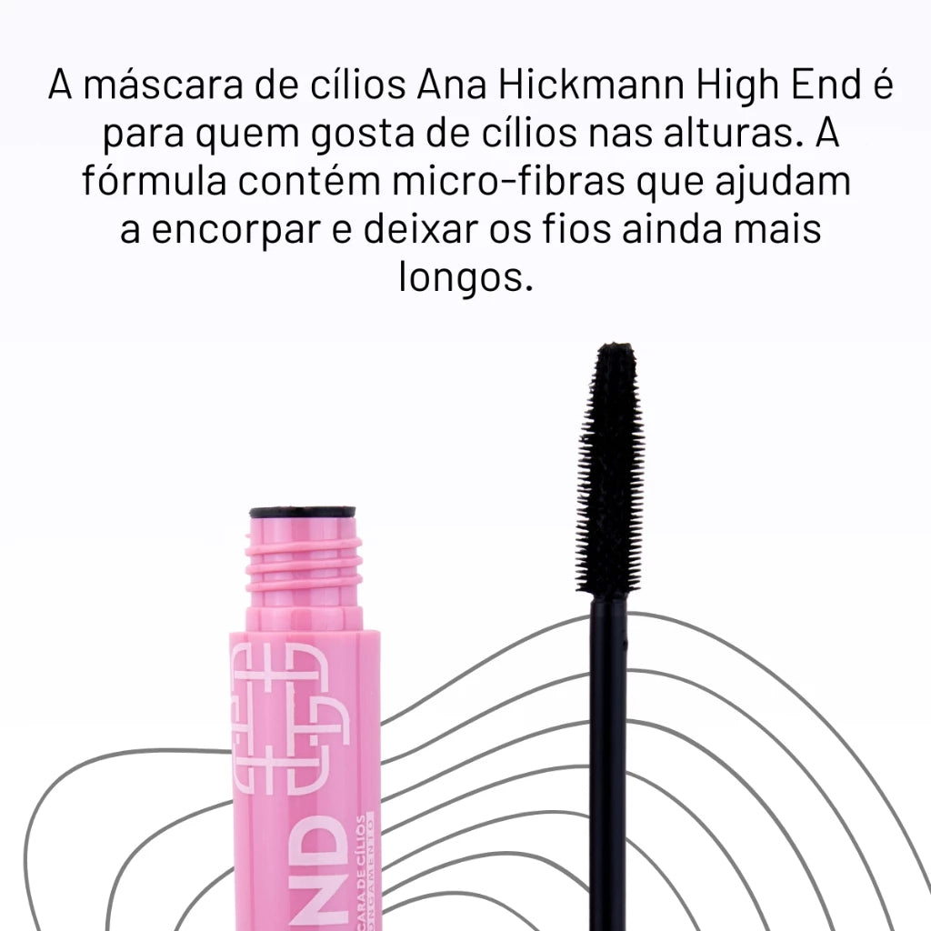 Mascara de Cilios Rimel High End Alongamento Longa Durabilidade Ana Hickmann