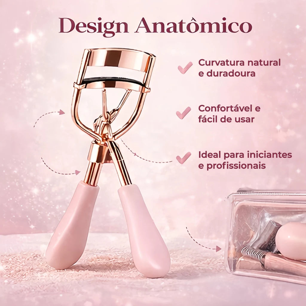 Curvador de Cílios Ana Hickmann Fabulous Eyelashes em Rosé Gold | Design Ergonômico, Não Machuca