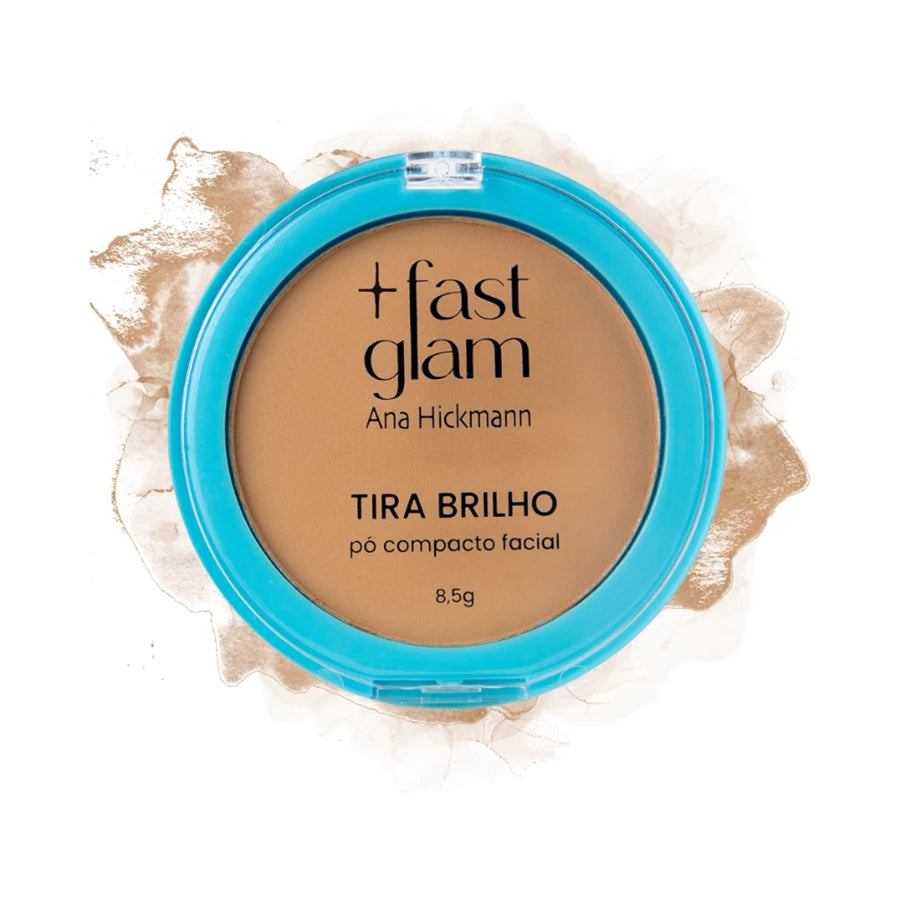 Kit Pó Compacto Tira Brilho + Base 2 em 1 Mistura Boa Maquiagem Ana Hickmann.