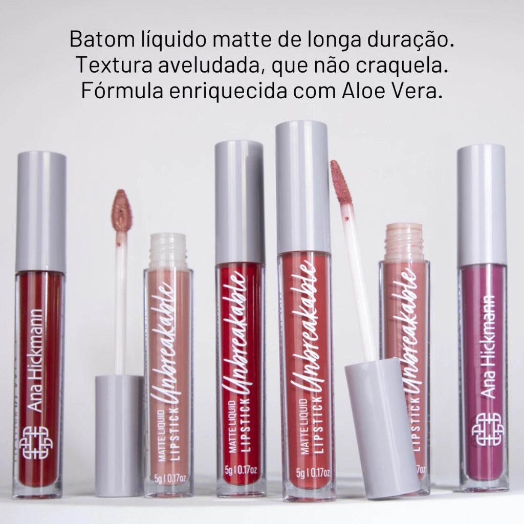 Batom Liquido Matte Unbreakable Lipstick Maquiagem Ana Hickmann