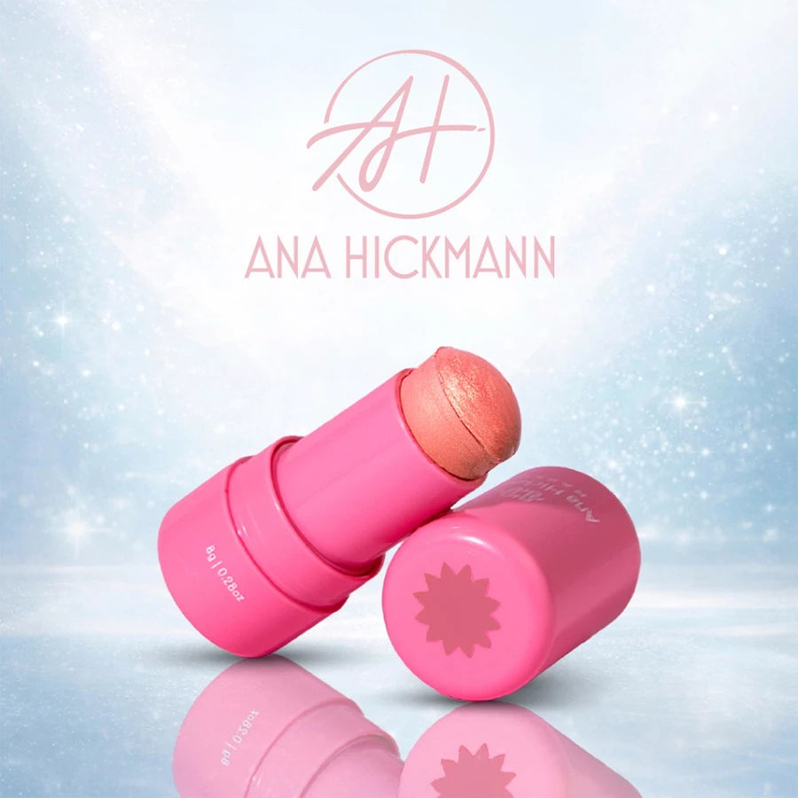 Blush em Bastão Stick Brigitte ou Carmen Vegano Ana Hickmann