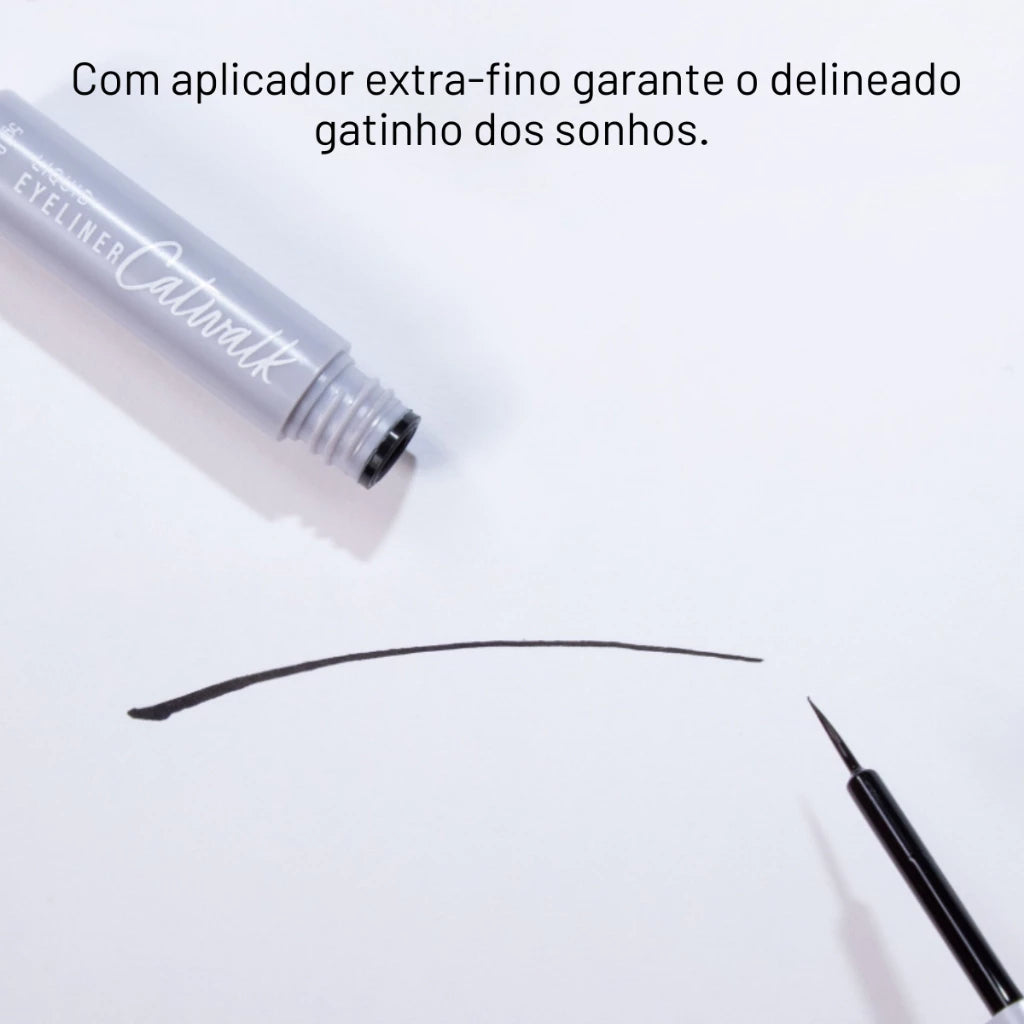 Delineador Líquido Preto Eyeliner Ana Hickmann