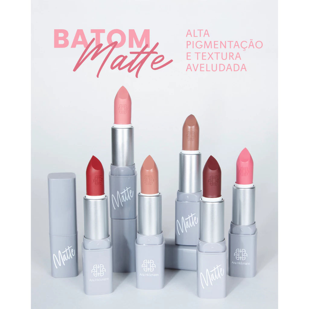 Batom Matte Lipstick Longa Duração 5 Cores Ana Hickmann