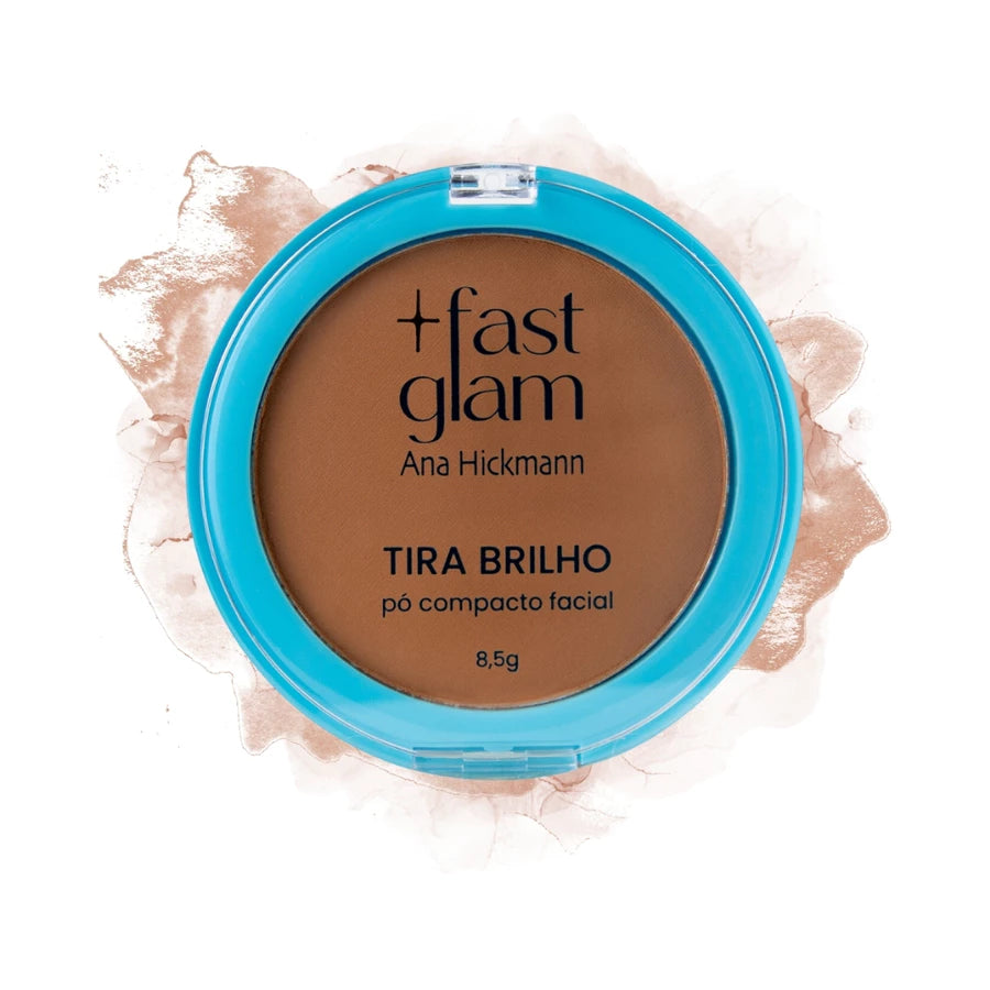 Kit Pó Compacto Tira Brilho + Base 2 em 1 Mistura Boa Maquiagem Ana Hickmann.