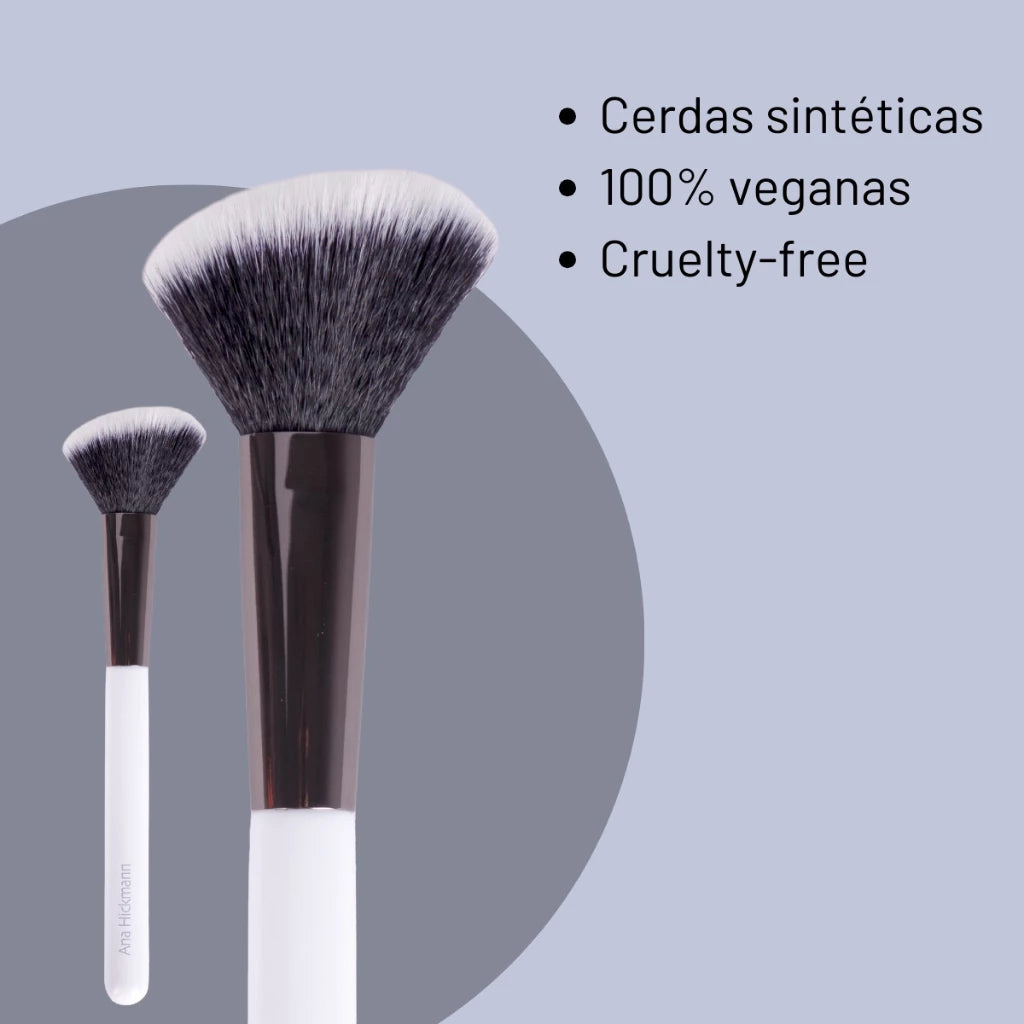 Pincel de Maquiagem Vegano para Contorno e Blush Ana Hickmann