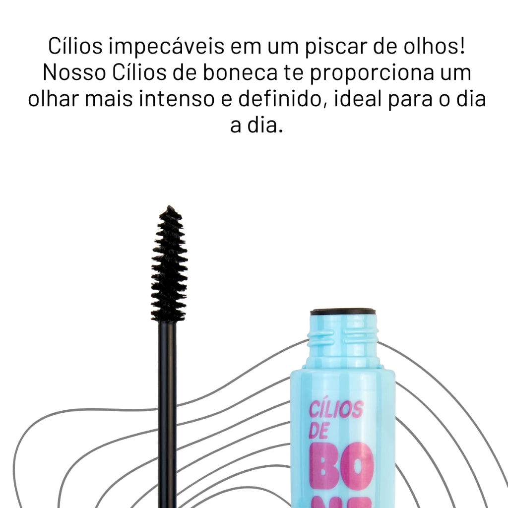 Máscara de Cílios Cílios de Boneca Efeito Volume e Definição Fast Glam Ana Hickmann