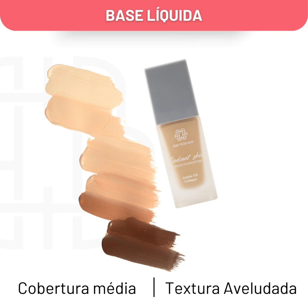 Base Liquida Radiant Skin Cobertura Média Foudation Ana Hickmann