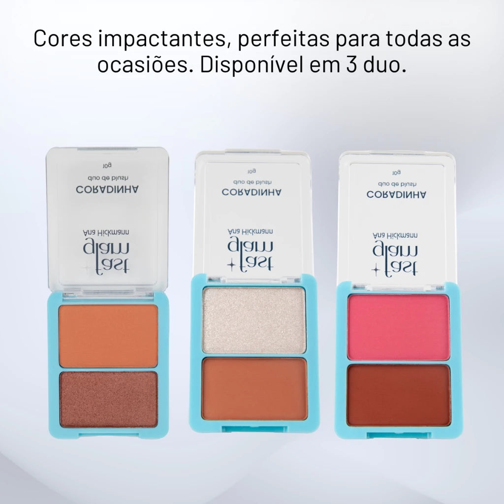 Blush Duo Fast Glam Coradinha Blush Contorno Iluminador Ana Hickmann