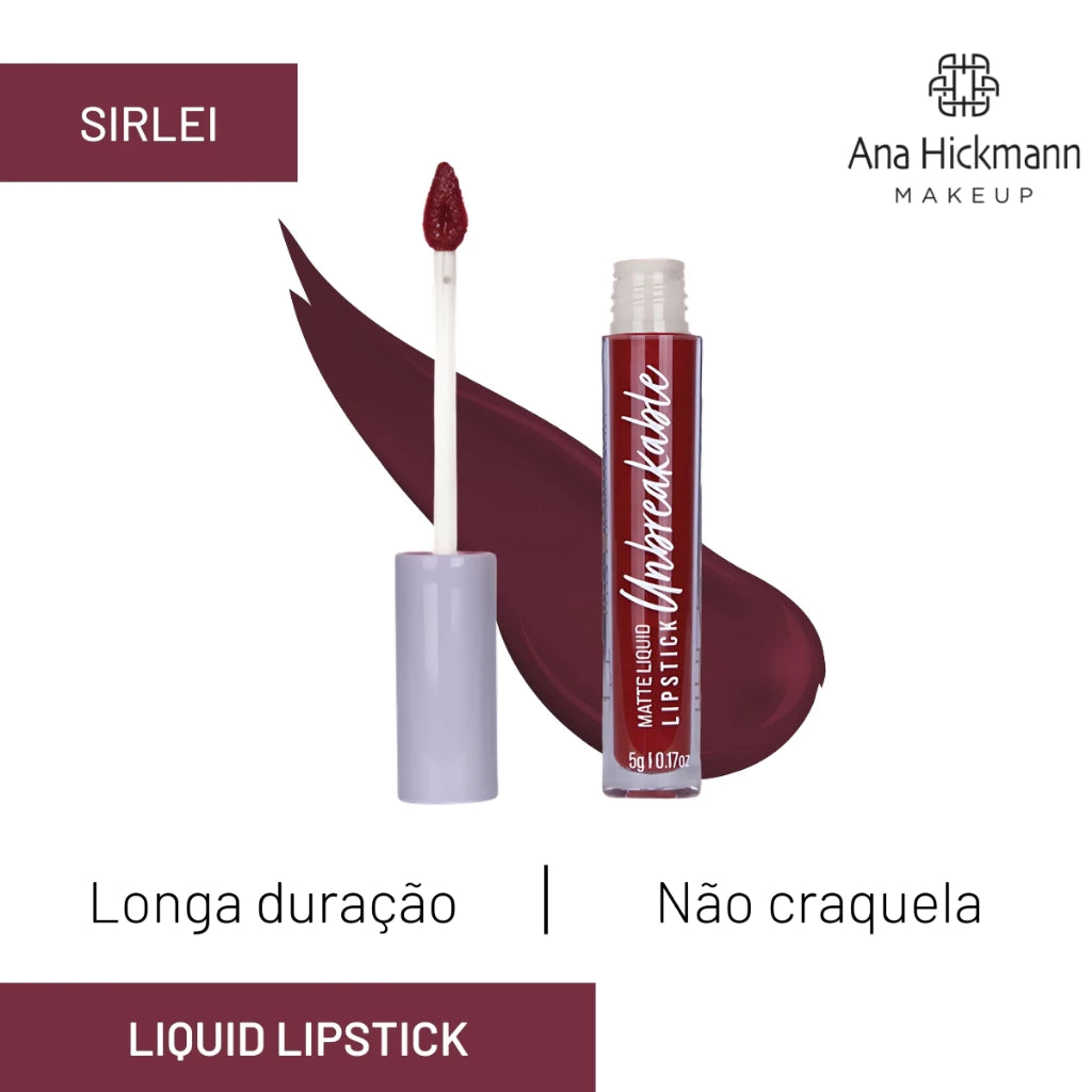 Batom Liquido Matte Unbreakable Sirlei Lipstick Ana Hickmann