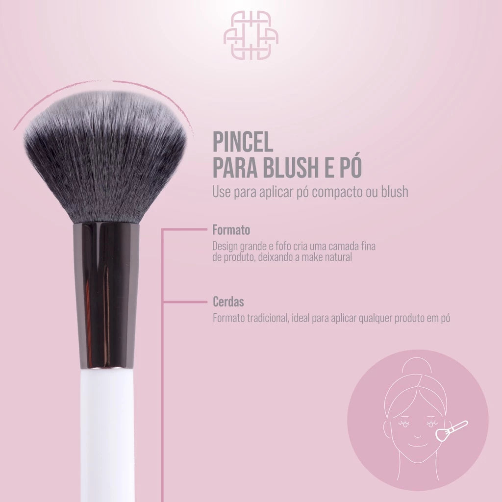 Pincel de Maquiagem Para Pó Vegano Powder Brush Ana Hickmann