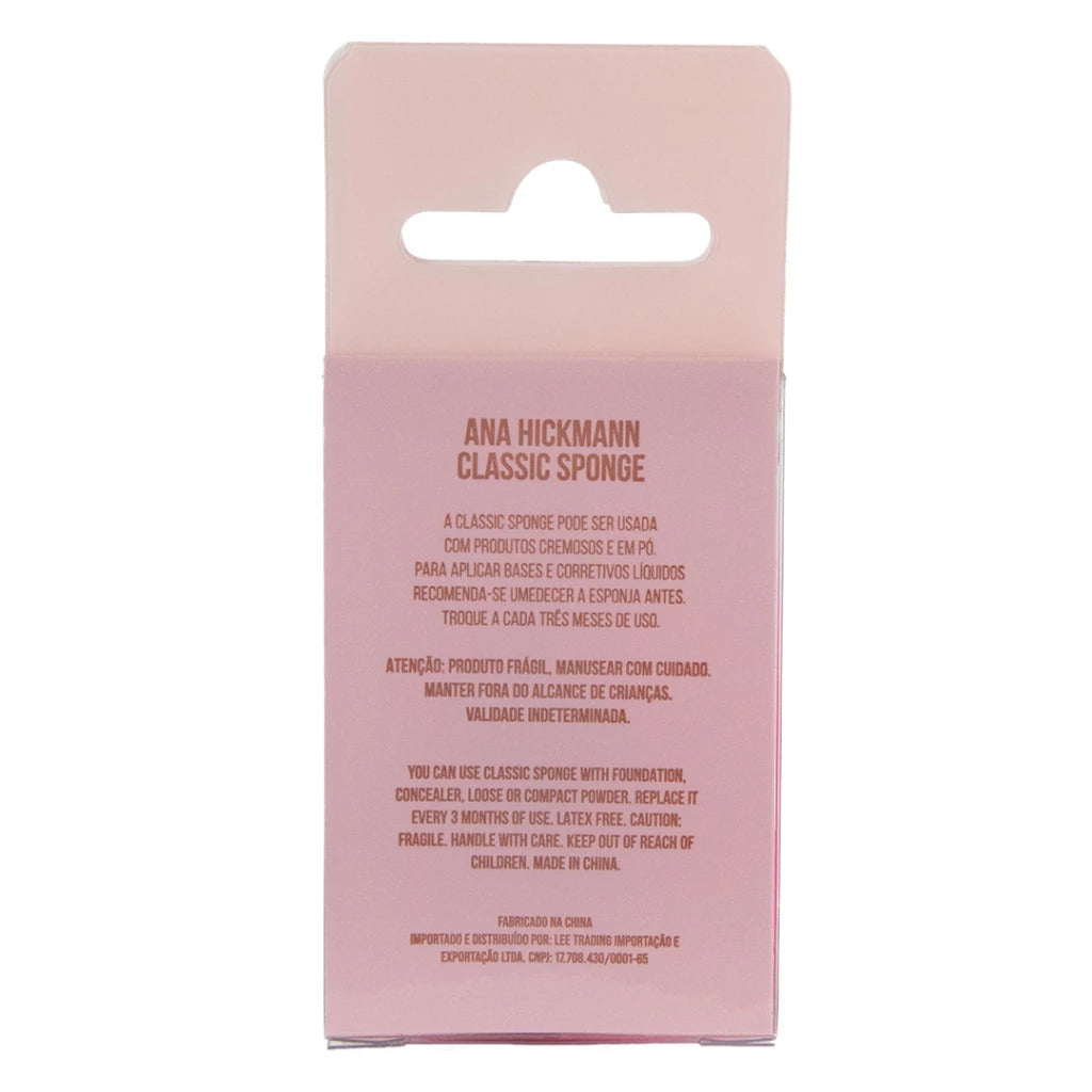 Esponja de Maquiagem Rosa Pink Padrão Ana Hickmann