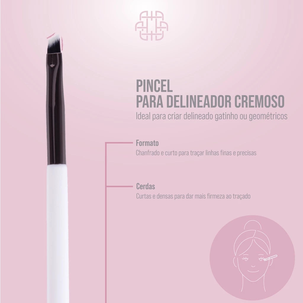 Pincel Para Delineador Cremoso Eyeliner Brush Ana Hickmann