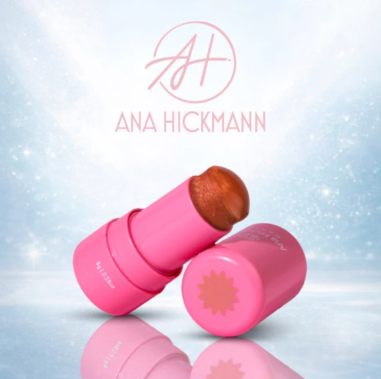 Blush em Bastão Stick Brigitte ou Carmen Vegano Ana Hickmann