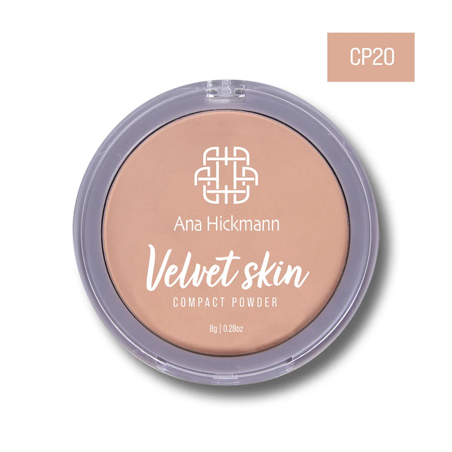 Pó Compacto Facial Cobertura Media Aveludado Velvet Skin Ana Hickmann