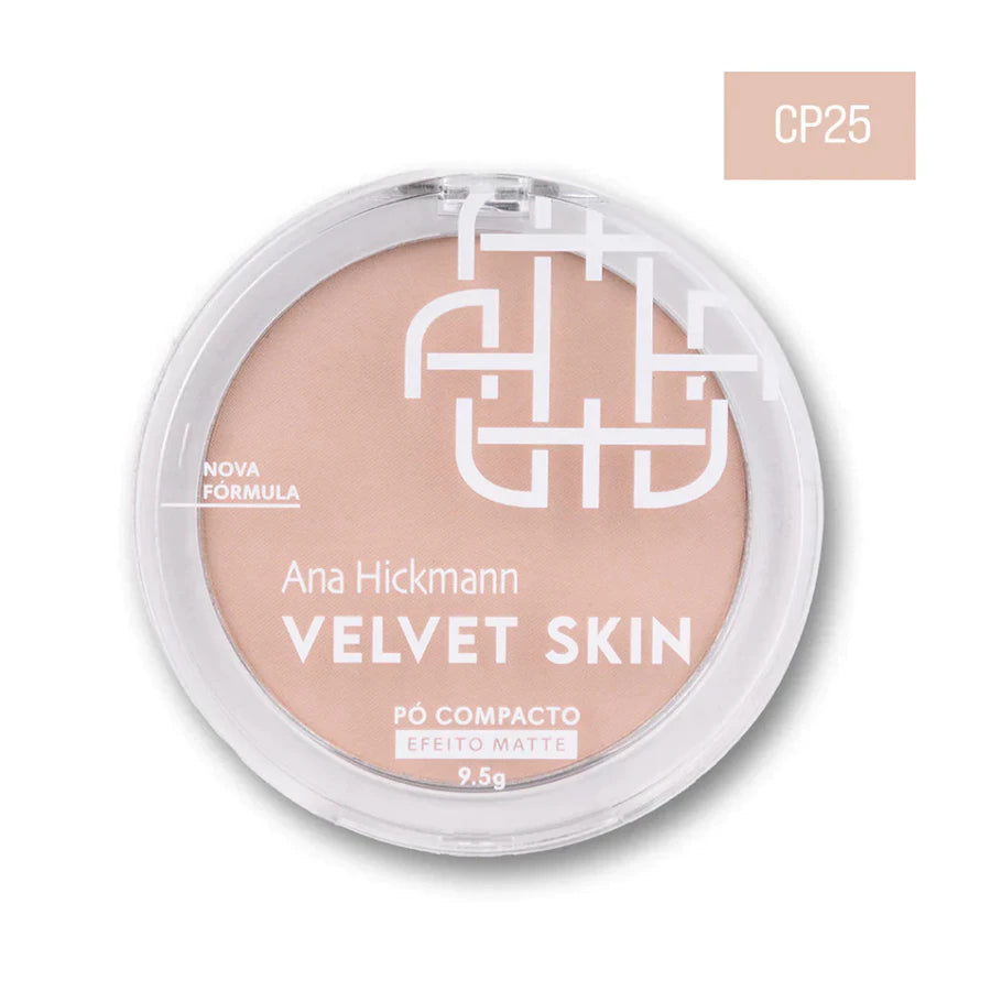 Pó Compacto Facial Cobertura Media Aveludado Velvet Skin Ana Hickmann