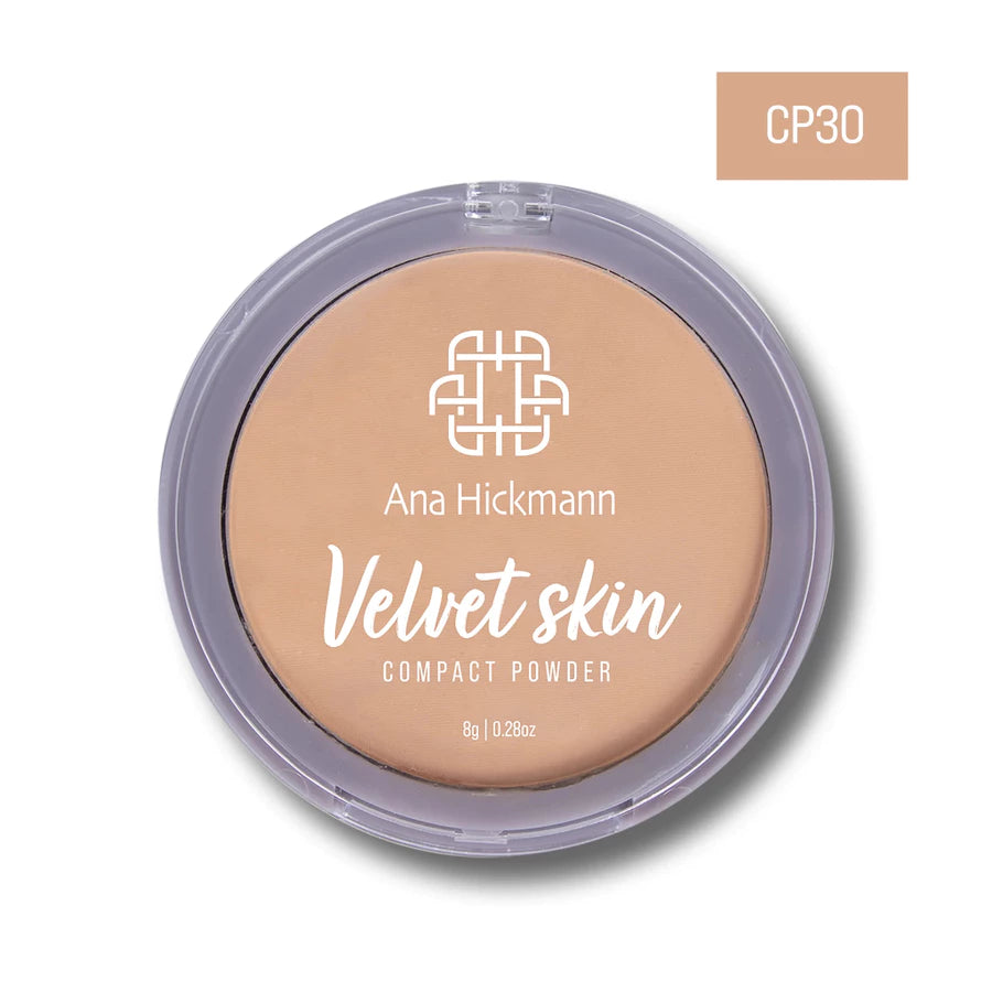 Pó Compacto Facial Cobertura Media Aveludado Velvet Skin Ana Hickmann