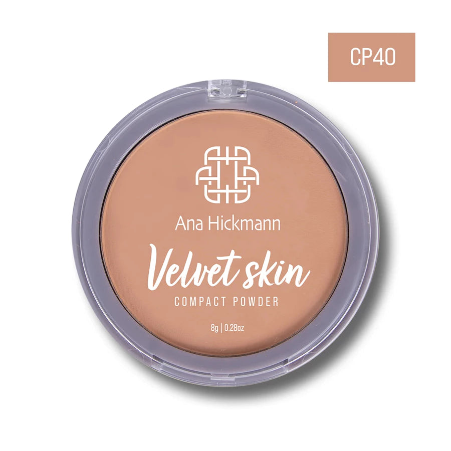 Pó Compacto Facial Cobertura Media Aveludado Velvet Skin Ana Hickmann