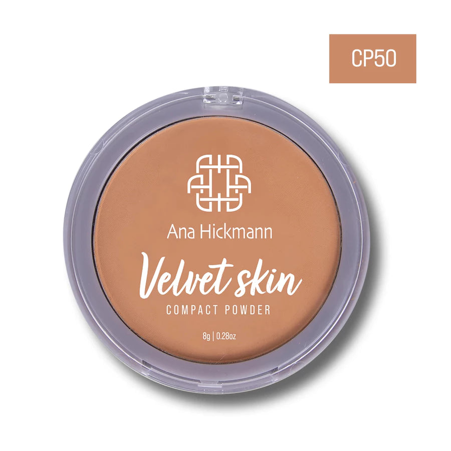 Pó Compacto Facial Cobertura Media Aveludado Velvet Skin Ana Hickmann