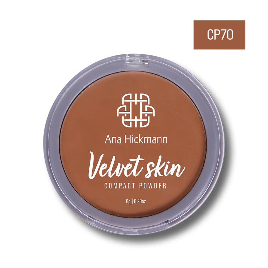 Pó Compacto Facial Cobertura Media Aveludado Velvet Skin Ana Hickmann