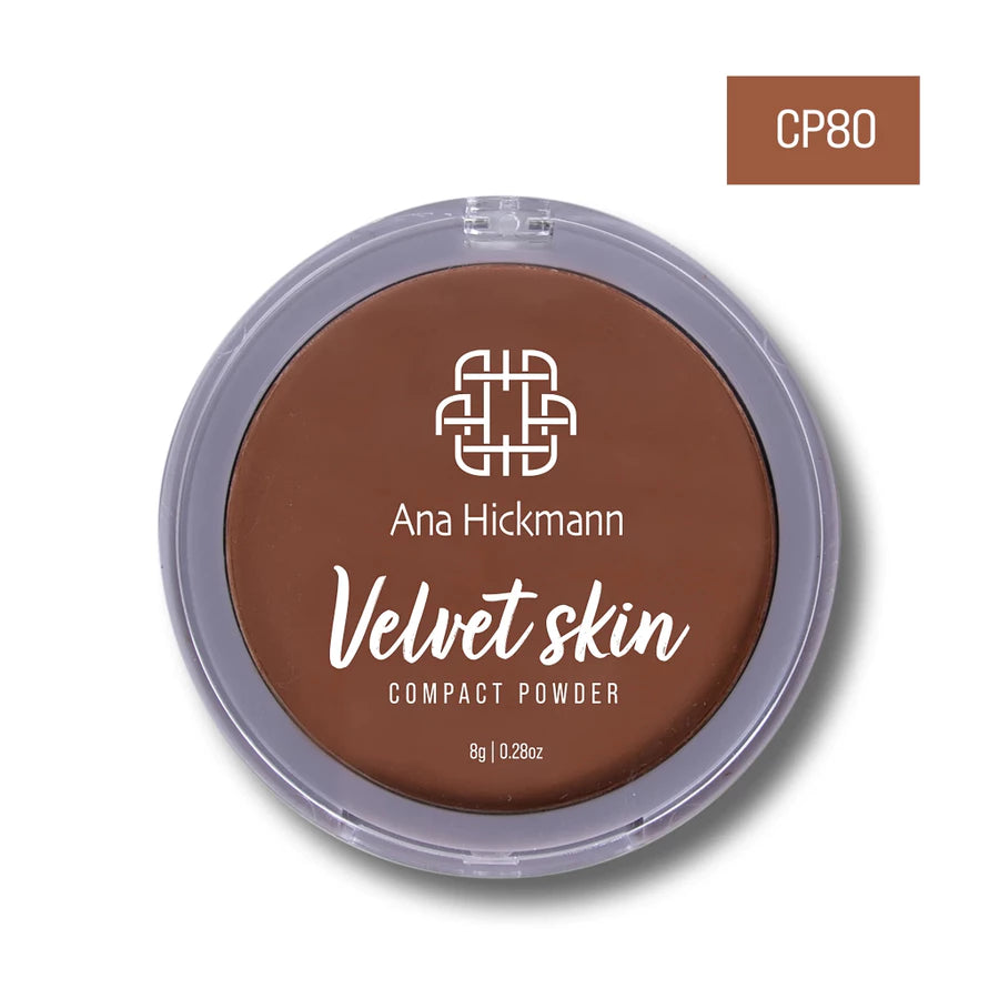 Pó Compacto Facial Cobertura Media Aveludado Velvet Skin Ana Hickmann
