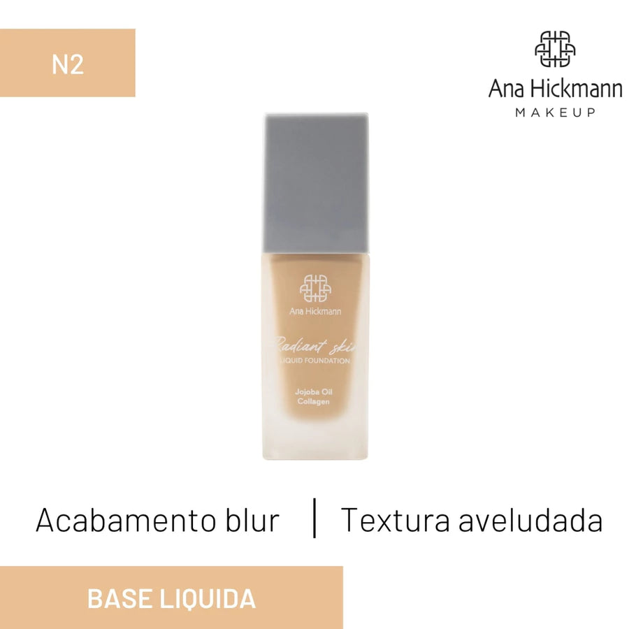 Base Liquida Radiant Skin Cobertura Média Foudation Ana Hickmann