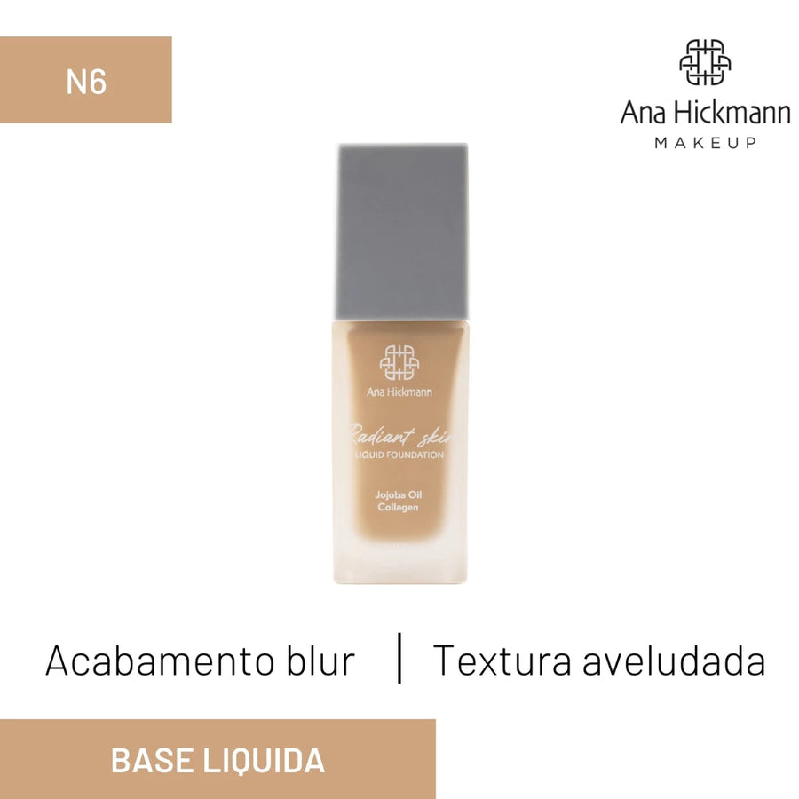 Base Liquida Radiant Skin Cobertura Média Foudation Ana Hickmann