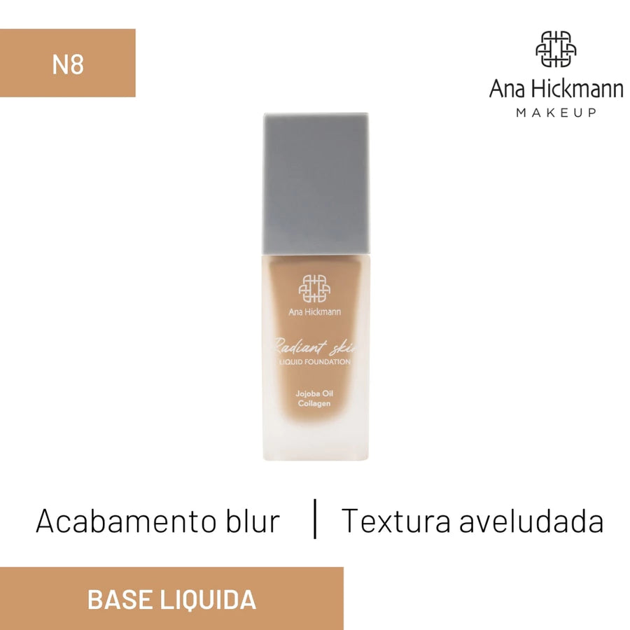 Base Liquida Radiant Skin Cobertura Média Foudation Ana Hickmann