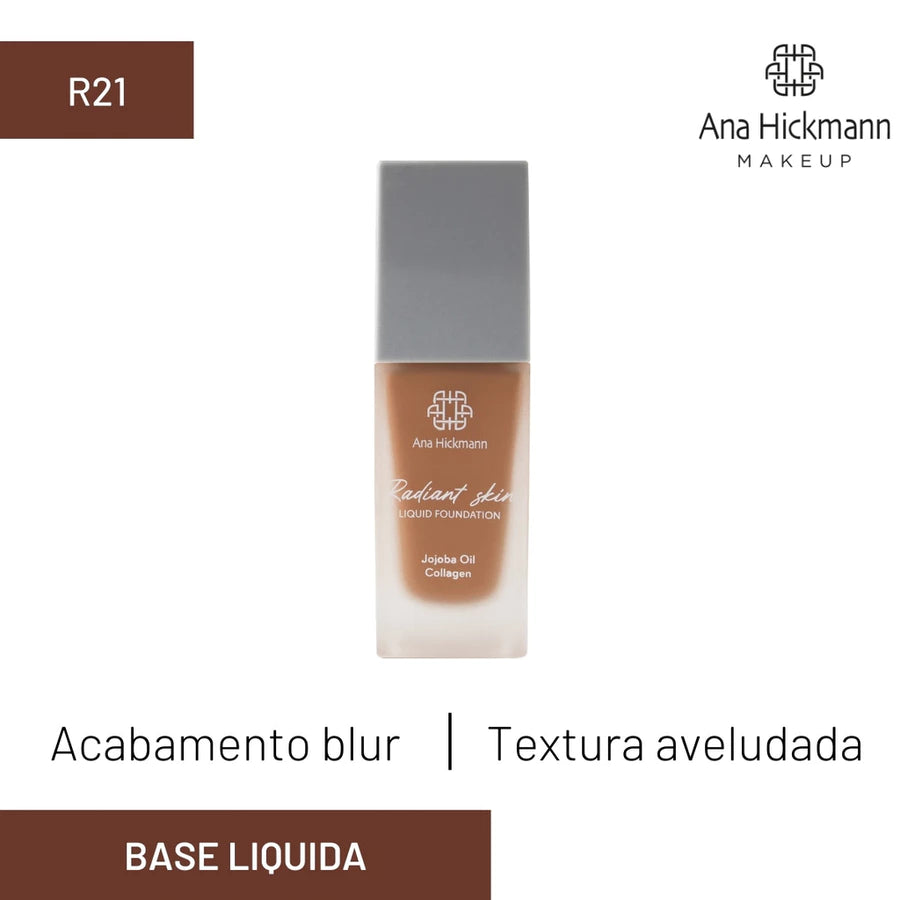 Base Liquida Radiant Skin Cobertura Média Foudation Ana Hickmann